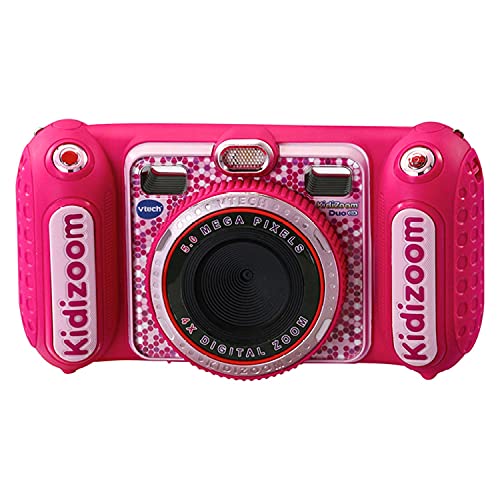 VTech - KidiZoom Duo DX - Fotocamera Giocattoli Digitale - Italiano Parlato - Rosa - Età: 4-10 Anni