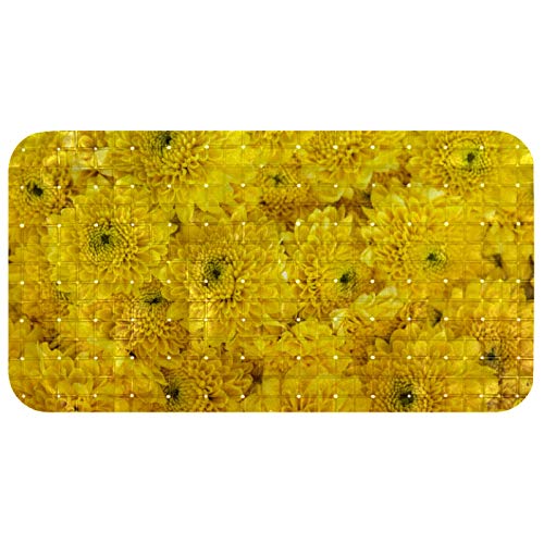 Bain de bébé serein avec le tapis de baignoire à fleurs 37x67cm