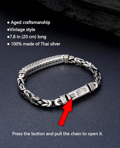 Italian Handmade Sterling Silver Mens Bracelets | Solid S925 Chain Bracelets for Men | Men's Silver Bracelet Gift for Dad, Boyfriend, Son, My Man3