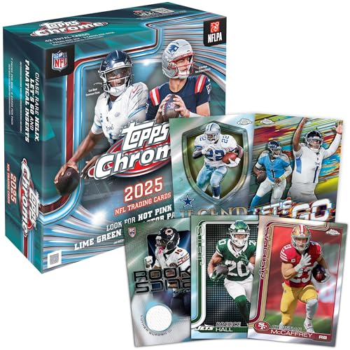 Image of 2025 Topps Chrome Football - Factory Sealed - Mega Box