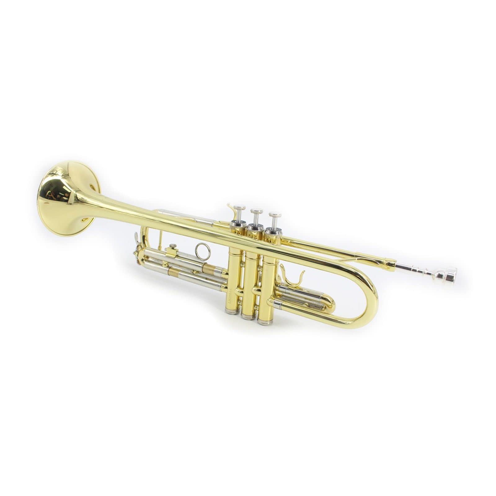 VSOLS Trompete BB Flache Messinginstrumente mit Mundstück von Case Handschuhen (Color : Gold)