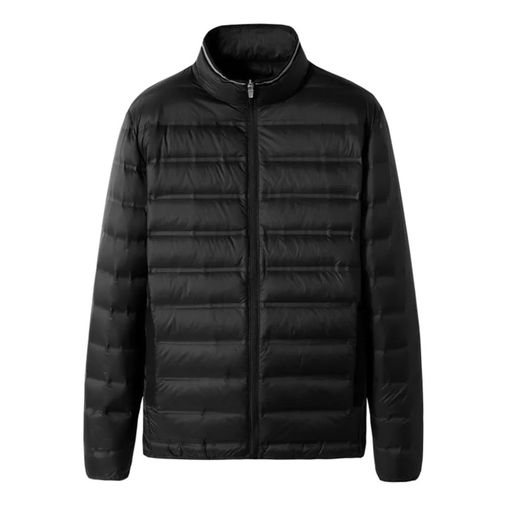 Piumino da Uomo - Abbigliamento da Uomo Oversize 5XL 6XL 7XL Piumini da Uomo Casual Business Autunno E Inverno per Viaggi Invernali, Camminate,Black,8XL