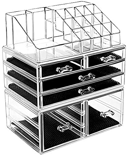 化粧品収納ボックス 化粧品収納ラック 透明アクリル コスメ収納ボックス メイクケース コスメ 口紅 収納スタンド コスメ収納ボックス 引き出し小物/化粧品入れ レディース ジュエリーボックス 小物 収納 強い耐久性 整理簡単