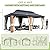 MELLCOM Gazebo 12' x 20', Wooden Finish Coated Thicker Aluminum Frame Gazebo with Galvanized Steel Roof, Outdoor Patio Gazebos with Curtains and Nettings for Patio, Lawn & Garden