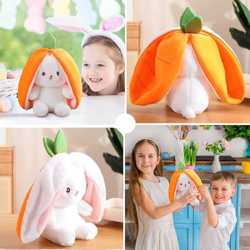 Kuscheltier Hase 18cm Erdbeer Design - süßes Plüschtier für Kinder