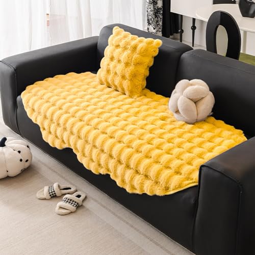 �w�r�[�E�F�C�g�ʂ�����݃\�t�@�J�o�[ ����~�߉Ƌ�ی�p ���r�b�g�t�@�u���b�N 1�l�p 2�l�p 3�l�p 4�l�p ���r���O���[���p Yellow 30*50cm/11.81*19.69inLumbar Pillow Cover