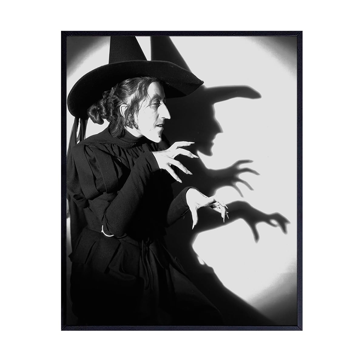 Wizard of Oz Wicked Witch Decor - Pagan Gifts - Wiccan Wicca Decor - Paganism Supplies - Gothic Wall Artwork - Goth Wall Art, Witchcraft Print - Black Magic - Vintage Witchy Poster - Scary Decorations