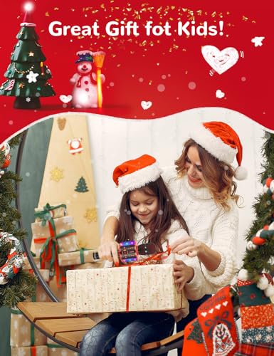 Image of Amazmic Kids Karaoke Microphone Machine Toy Bluetooth Microphone Portable Wireless Karaoke Machine Handheld with LED Lights, Gift for Children Adults Birthday Party, Home KTV(Black Red)