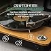 House of Marley Stir It Up Turntable, Vinyl Record Player with 2 Speed Belt Drive for 33/45 RPM, Built in Pre-Amp, Headphone Jack and Made from Sustainable Materials. for Wired Speakers Only