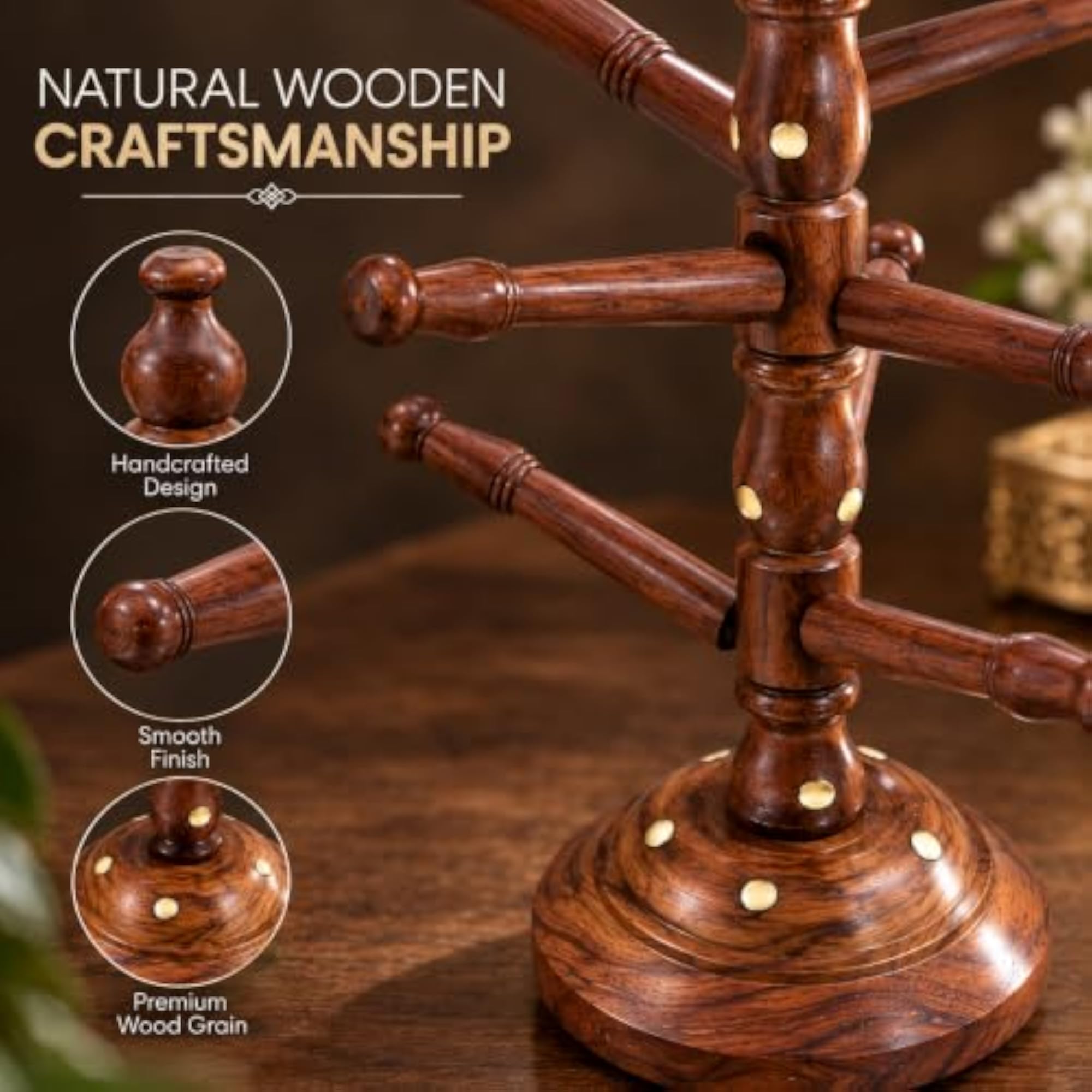 Wooden Bangle Stand for Women