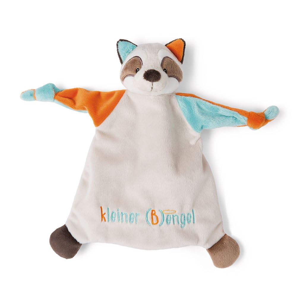 Nici Cuddle Blanket Raccoon Little Bengel Comforter Raccoon Small Bengel 25 X 25 Cm - Cuddly Blanket From 0+ Months - Cuddly Toy For Babies & Toddlers