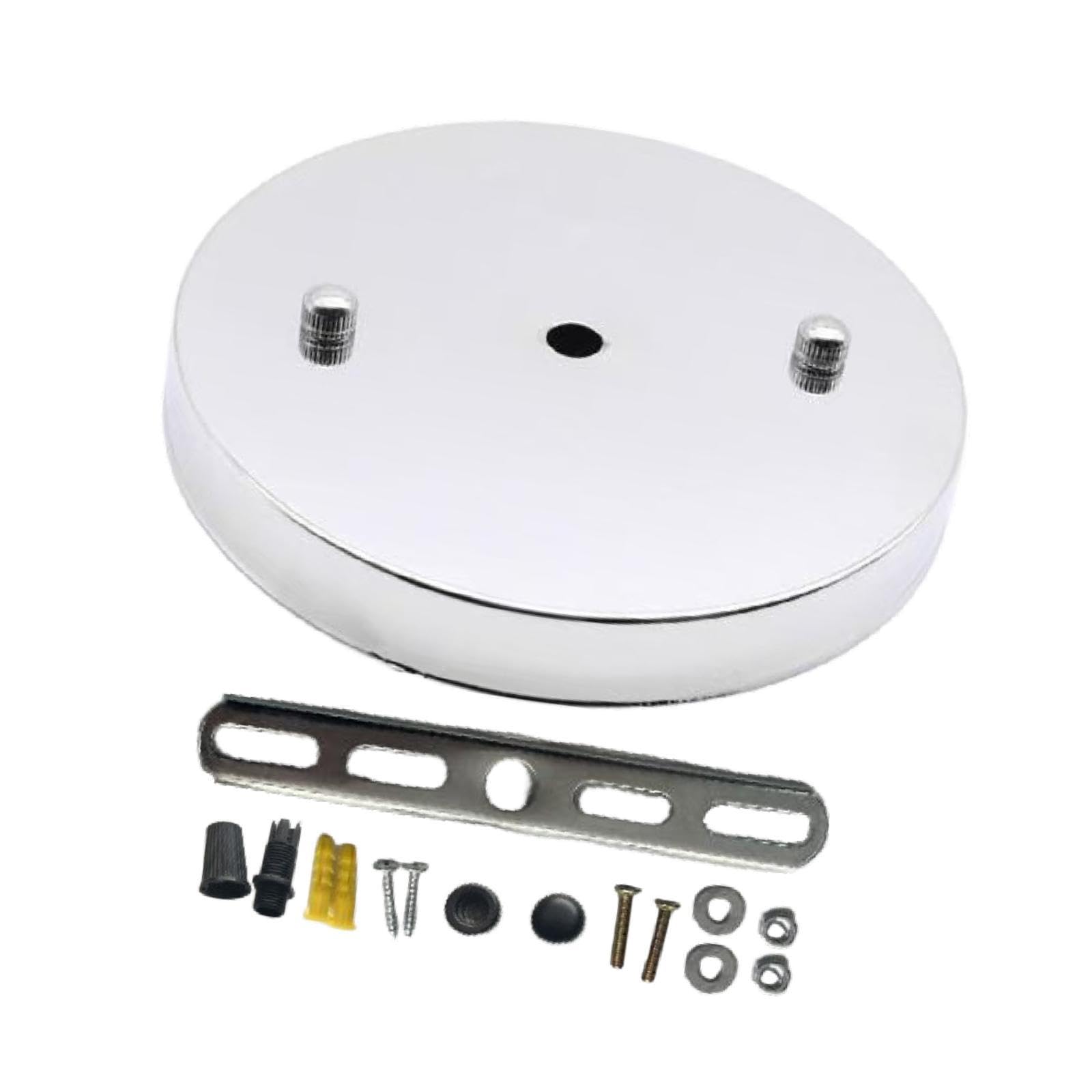 Canopy Kit DIY Project Iron for Hanging Lamp Replacement Ceiling Cover Plate Silver Dia 12cm | Home & Garden | Lamps, Lighting & Ceiling Fans | Chandeliers & Ceiling Fixtures-image-49
