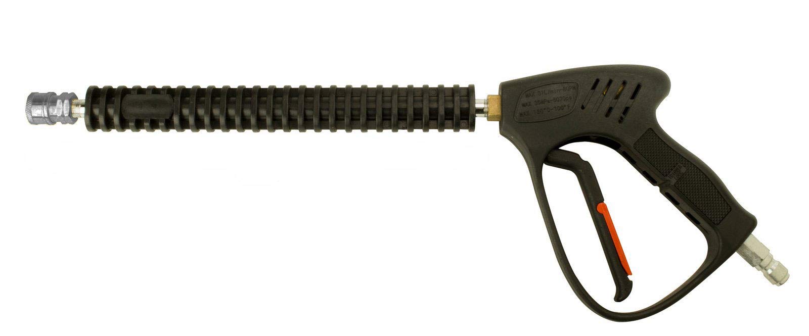 Erie herramientas 5000 PSI 8 GPM limpiador a presión pistola y 12 "varita, 300 °F agua caliente grado con disparador LOCK 3/8" QD enchufe x 1/4 "NPT
