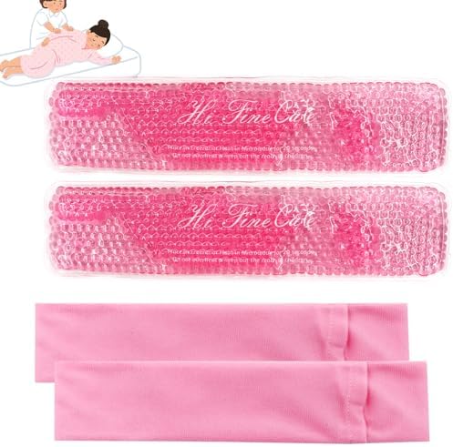 Reusable Perineal Cooling Pad - Postpartum and Hemorrhoid Pain Relief, Hot & Cold Packs for Women After Pregnancy and Delivery,(2 Gel Packs + 3 Washable Sleeves) (#1)