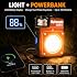 Portable Camping Light, 3500LM Adjustable LED Camping Lantern Rechargeable with 2.5-15H Runtime&Screen, Alloy Waterproof Camp Light for Power Outages, Emergency, Hurricane(2-Pack Orange)