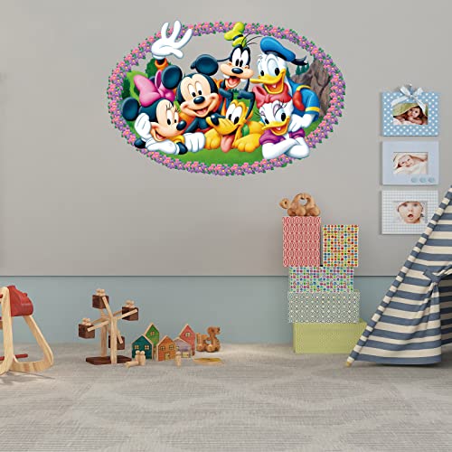 Large Cartoon Wall Stickers Cute 3D Wall Decals Realistic Vinyl Mural Wallpaper Decor For Kids Bderoom Baby Nursery Classroom Gift Supplies (15.7"X35.5") #TOP2