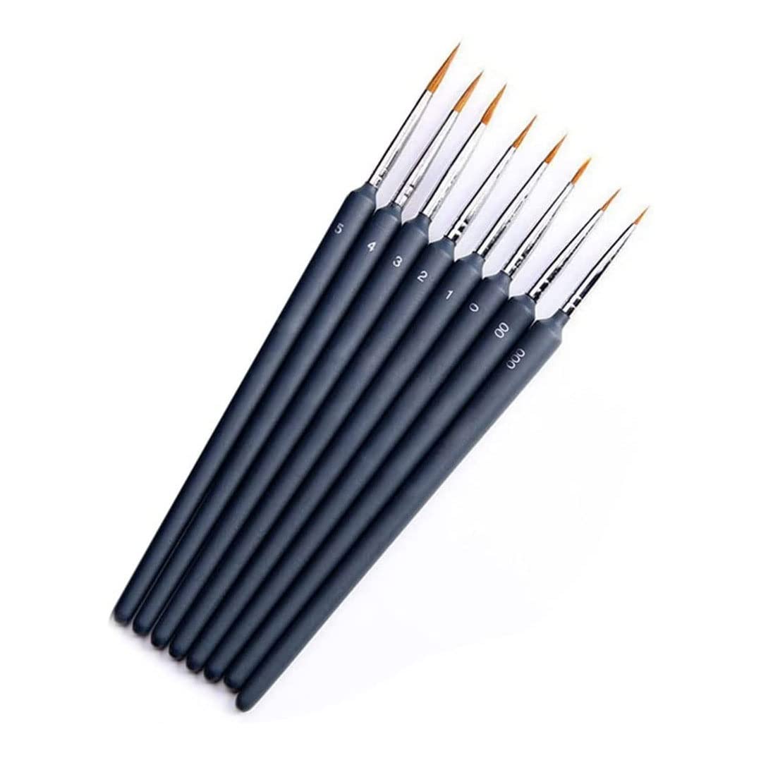 XBTGS Set di pennelli in miniatura professionali in nylon con gancio per penna artistica da disegno per pittura acrilica ad acquerello forniture artistiche set di pennelli,