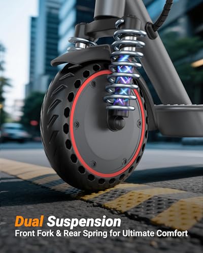 Electric Scooter for Adults – 19/22 MPH, Dual Suspension,