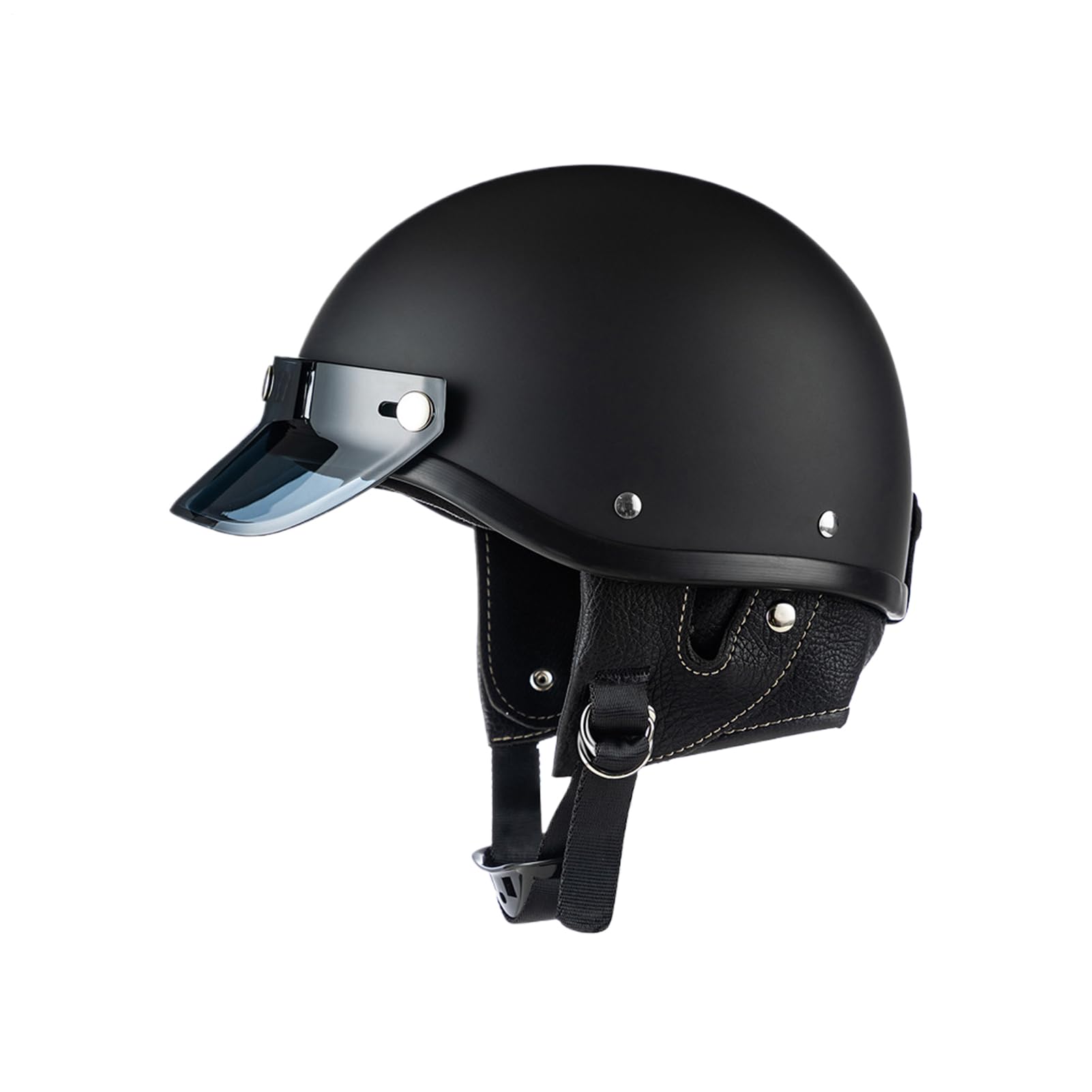Mezzo casco da moto | Casco da moto per adulti, sistema di ventilazione protezione parasole per pendolarismo skateboard