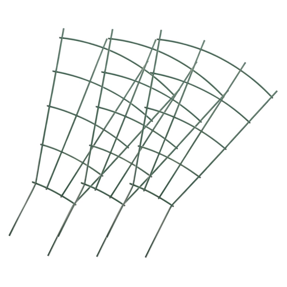 Set di tralicci da giardino per piante rampicanti, 4 pezzi, pergola in metallo, gabbia per pomodori, cetrioli, traliccio da parete, supporto per piante da esterno per aiuole rialzate e piante di vite
