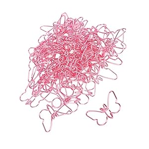 Evhooe Cartoon Büroklammern Schmetterling, 50 Stück