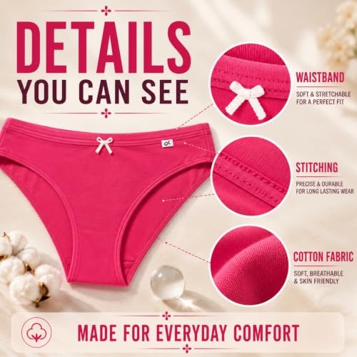 Image of XJARVIS CARIBEANCHIC Women's Hipster Panty, Combed Cotton Stretch Underwear, Full Coverage Bikini Brief, Soft Breathable Everyday Innerwear