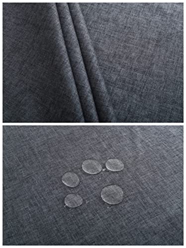 Nappe rectangulaire gris foncé 130x200cm imperméable pour table à manger - 3