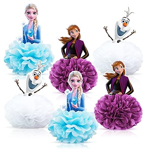 6pcs Frozen Table Centerpieces Party Supplies Tables Decorations Paper Honeycomb Centerpiece Birthday Table Decoration