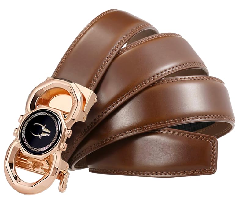 Image of WildHorn Men's Genuine Leather Belt for Men| Premium Auto-Lock Buckle | Adjustable up to 48 inch | Formal & Casual Wear | Micro-Adjust Fit | Including Stylish Gift Box