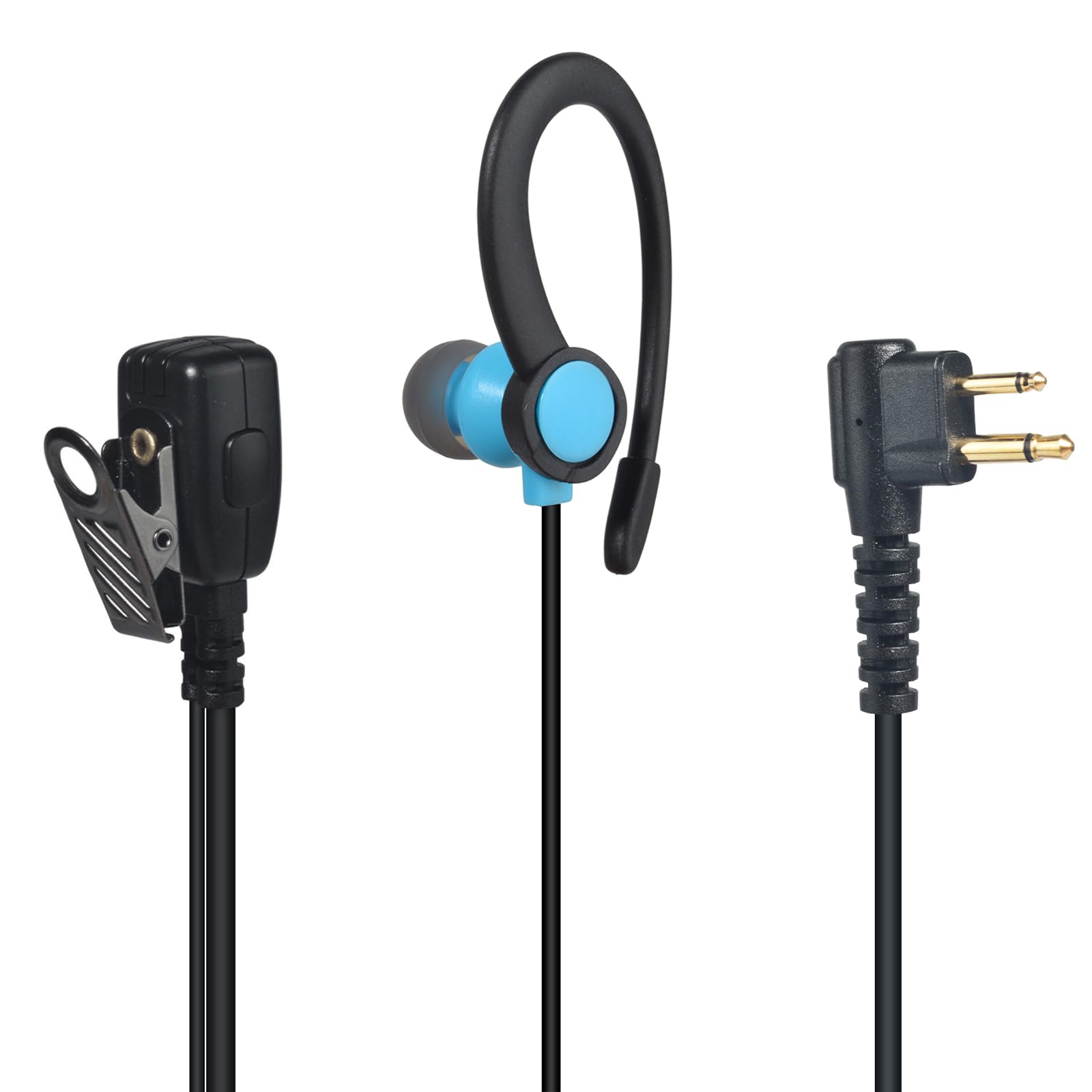 YNIBST G-shape Radio Earpiece with PTT Compatible with Motorola 2 Pin