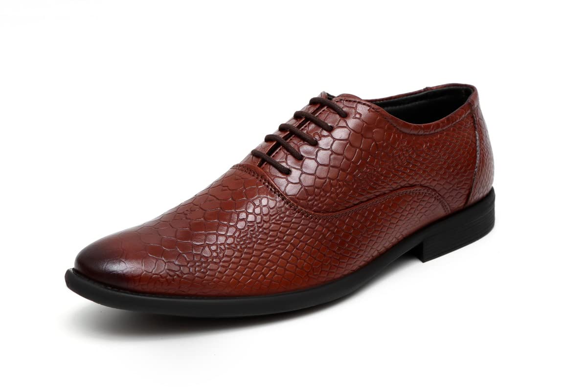 Men's Genuine Leather Oxford Derby Formal Shoes-picture-31