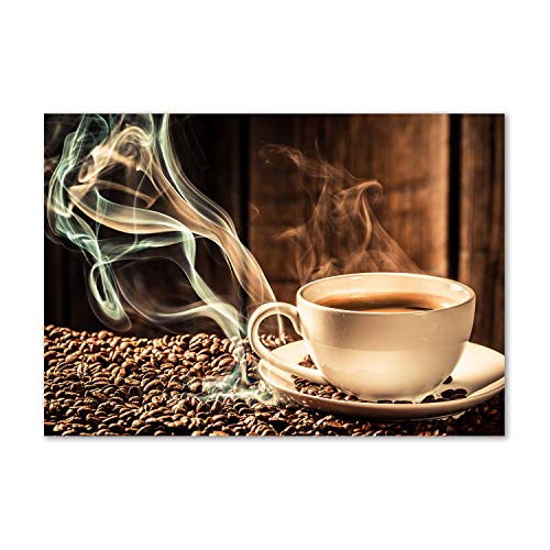 Fond de hotte en verre 100x70cm Tulup crédence de cuisine imprimée café