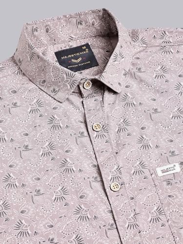 Image of Majestic Man Pure Cotton Slim Fit Printed Casual Shirt for Men