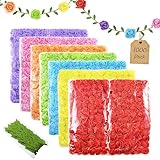 Vignor 1000 Pcs 0.6 Inch Mini Fake Rose Head with Gauze Small Foam Artificial Flowers Bulk for Floral Arrangement Bouquet Wreath Hair Clip Party Decoration DIY Craft (7-Color Assorted Pack)
