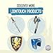 Liontouch - Noble Knight Cape for Boys, Blue | Age 3-8 Years - One Size Fits All | Medieval Pretend Play Toy Cloak for Kids | Dress Up, Fancy Dresses, Cosplay & Royal Knight Costume Accessory