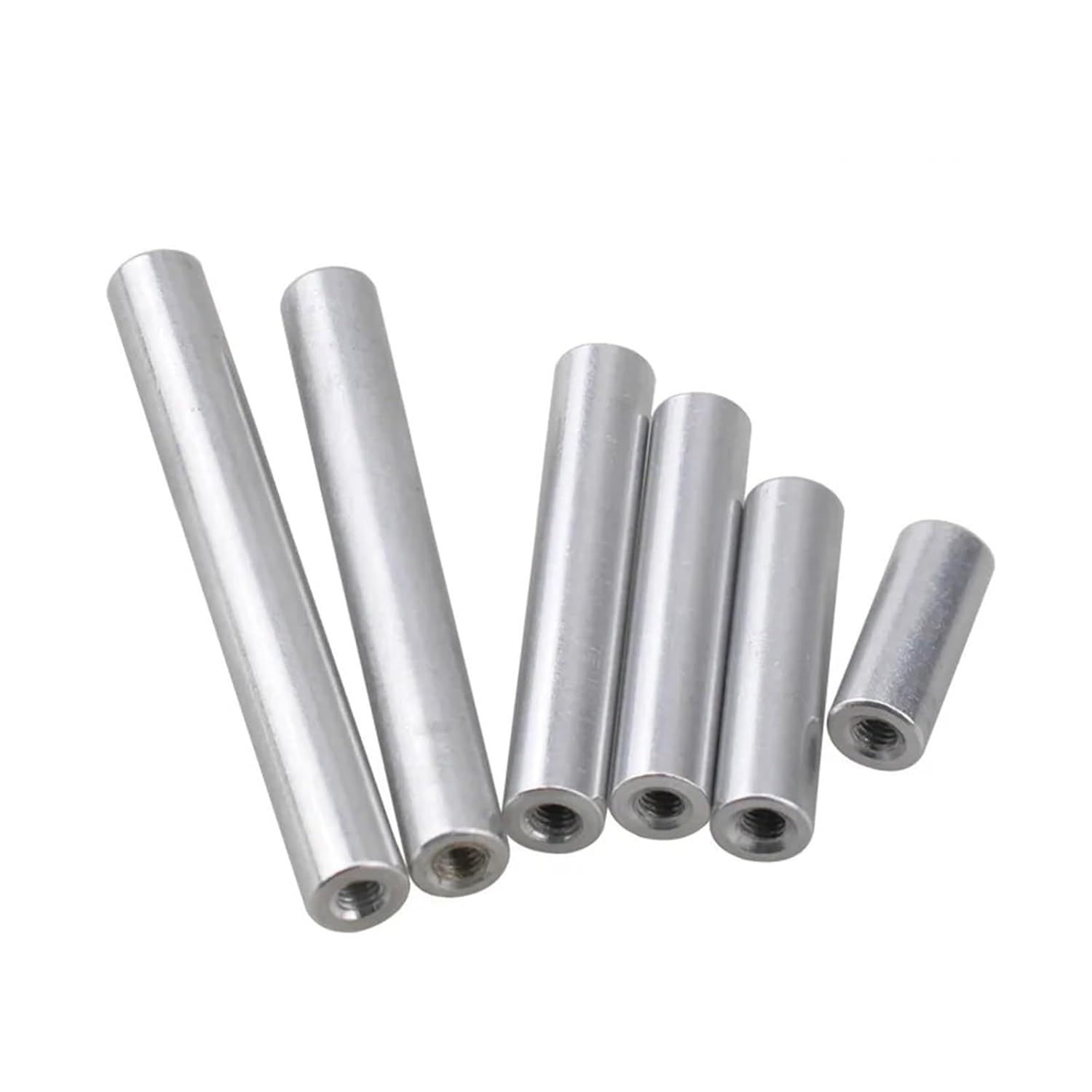 M2.5 M3 M4 M5 M6 Threaded Round Aluminum Standoffs Spacer Column Extend Stud Long Nut Length 6mm to 100mm(40mm,M2 10pcs)