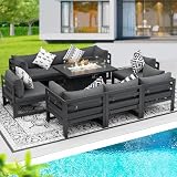 BULEXYARD 9-Piece Modular with Fire Pit