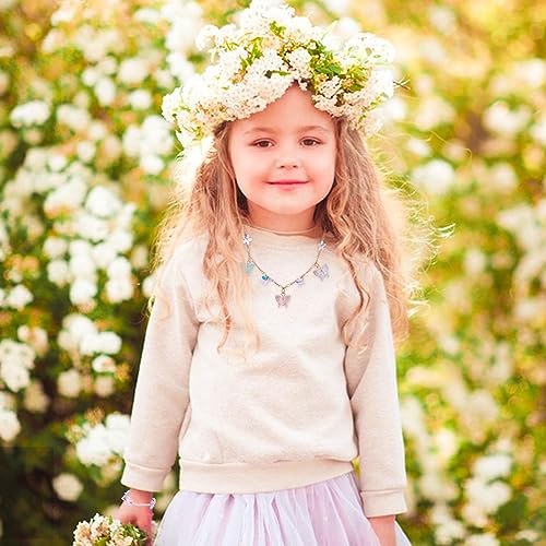PinkSheep Toddler Jewelry Kids Necklace Choker and Bracelet 3 Pack 9pcs, Little Girls Jewelry In Box, Flower Girl Gift Kids Girls Accessories2