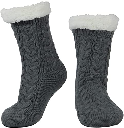Image of BenSorts Women Winter Thick Slipper Socks with Grippers Warm Fuzzy Socks