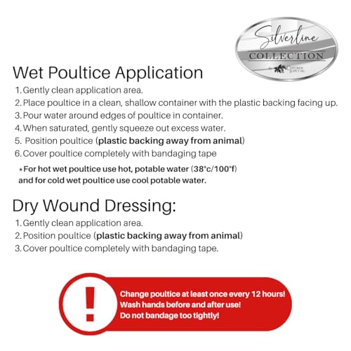 SILVERLINE Almofada de cataplasma para cavalo, 20 x 40 cm