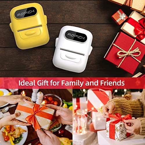 AOPICK Label-Maker-Machine P50 Sticker Machine with 1 Roll Label Tapes, Portable Bluetooth Handheld Thermal Label Printer for School Office Home Organization iOS Android USB Rechargeable
