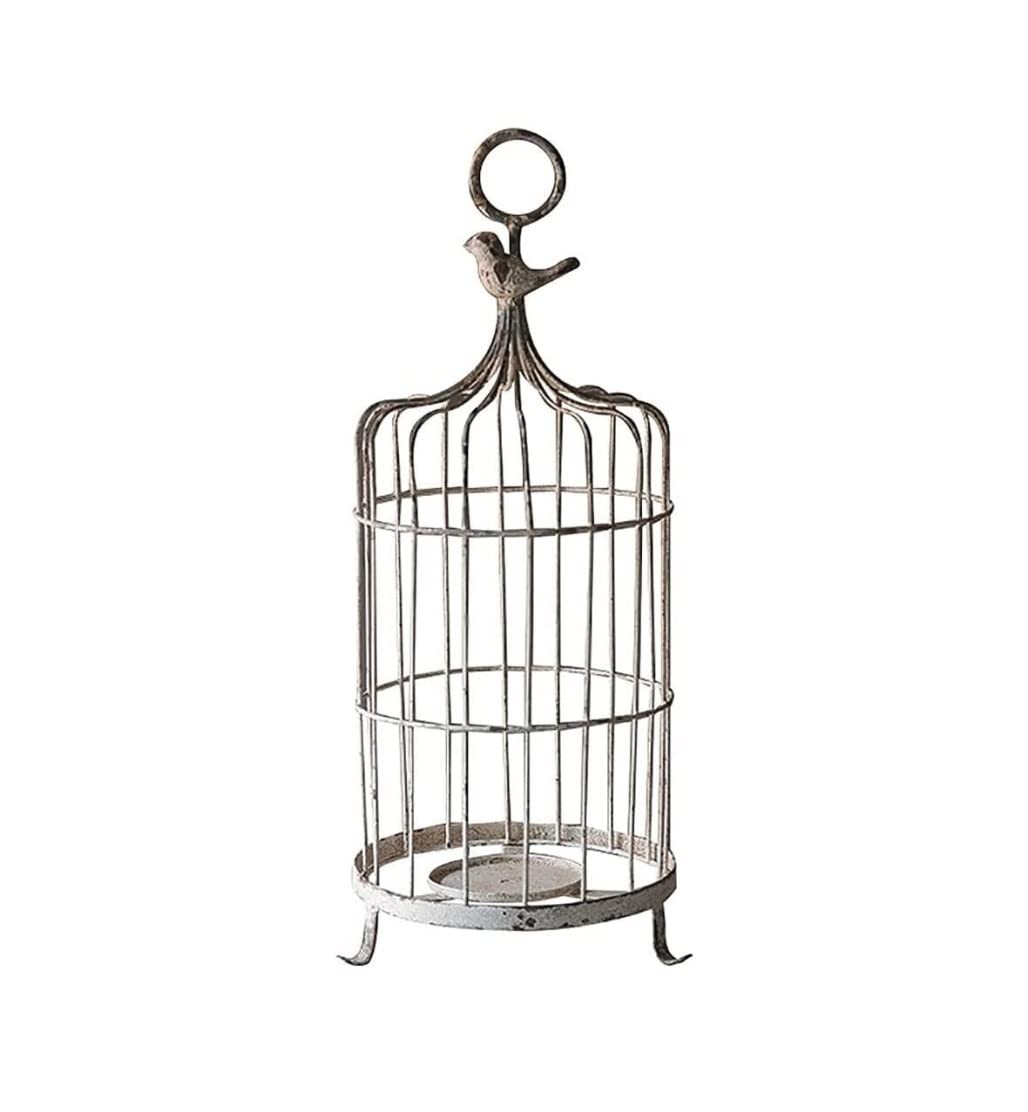 Candle Holder Stand Candle Stand Wrought Iron Candlestick Retro Ornaments Decorative Bird Cage Creative Romantic Holder Table Lamp Sturdy