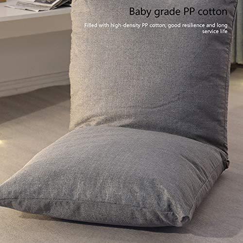 Silla plegable ajustable con respaldo, reclinable de 6 velocidades, funda extraíble lavable, ideal para sala de estar, dormitorio y ventana de bahía