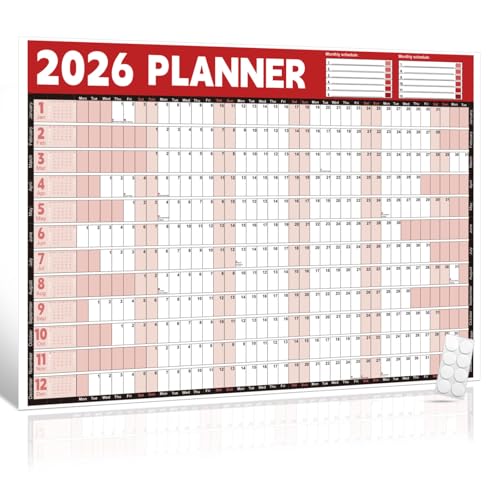 2026 Wall Planner Calendar A1 (84.1x59.4cm) â€“ Large L