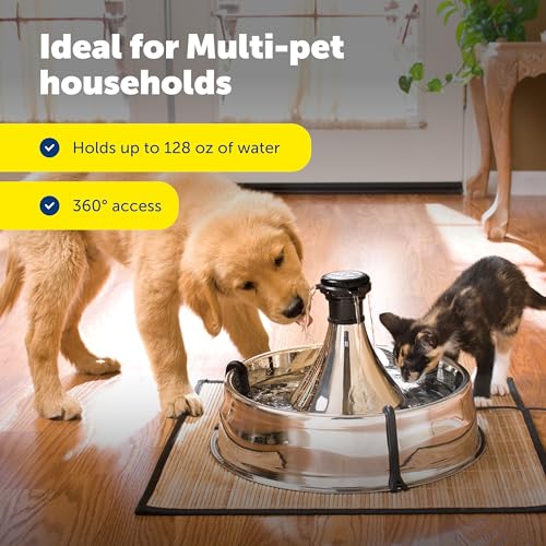 PetSafe Stainless Multi-Pet Fountain 128oz with Dual Filtration — view 7