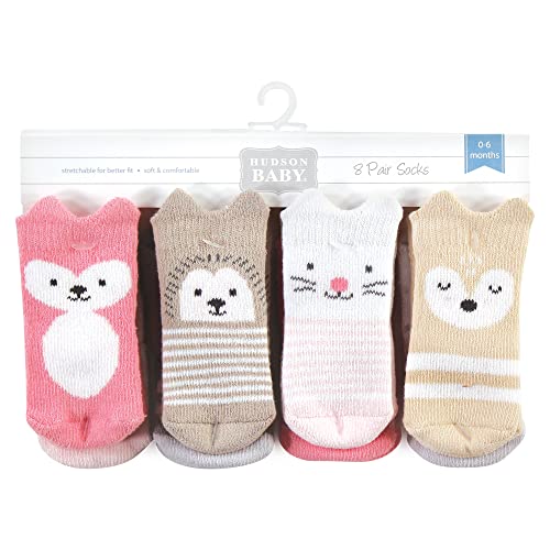 Image of Hudson Baby Baby 8-pack Cotton Rich Newborn and Terry Socks