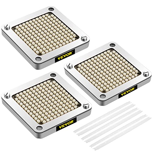 VEVOR Couteau Coupe-frites, 6,35 mm, 3 Lames de Rechange avec 6 Couteaux Supplémentaires, Bloc Poussoir en Acier Inoxydable pour Couper Pommes de Terre,...