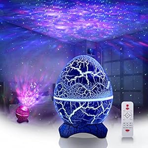 Moonfrow Galaxy sterrenhemelprojector, projectorlicht, nachtlamp projector met rustgevende Aurora-effecten, witte ruis voor de slaap, hemelprojector, met afstandsbediening, ter decoratie