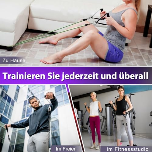 Image of WHATAFIT Resistance Bands, Exercise Bands,Resistance Bands for Working Out, Work Out Bands with Handles for Men and Women Fitness, Strength Training Home Gym Equipment