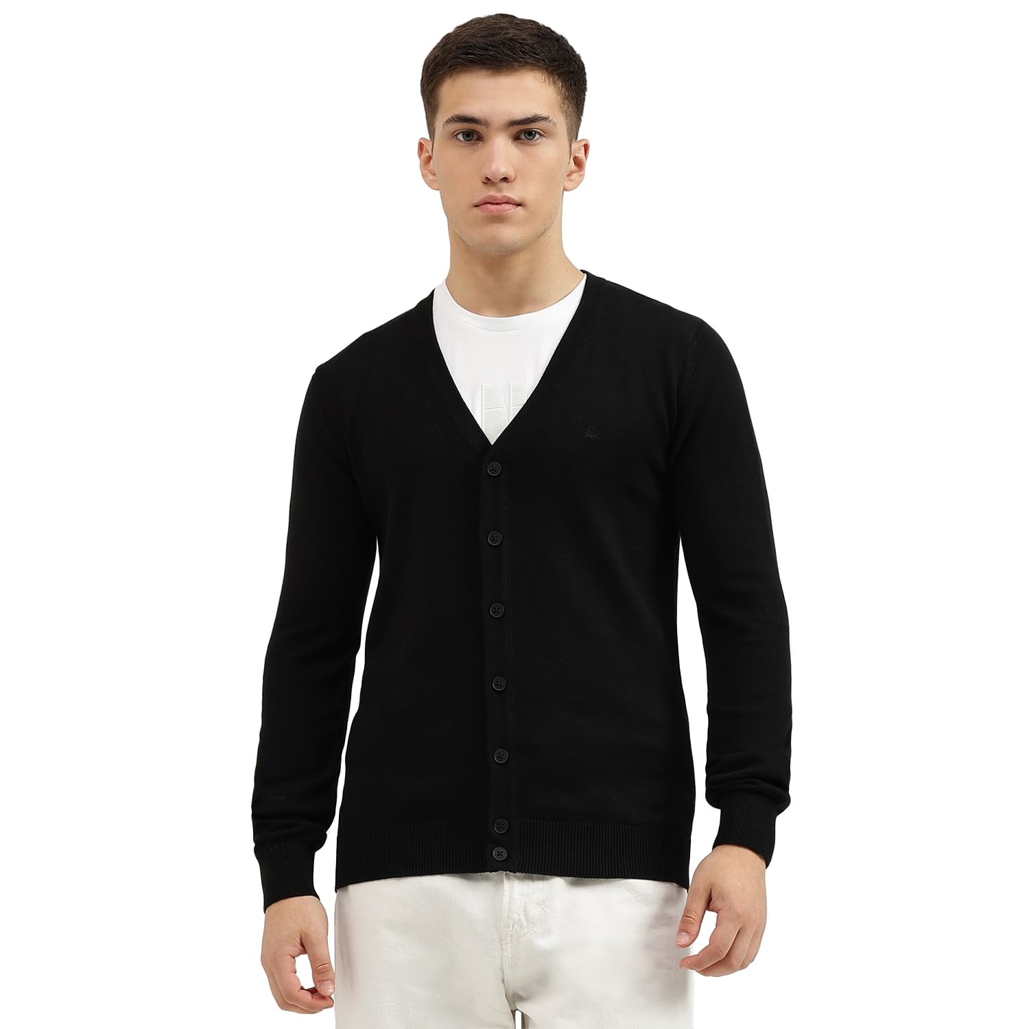 Men's Cotton V-Neck Casual Cardigan Sweater
